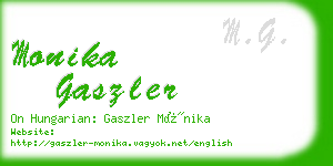 monika gaszler business card